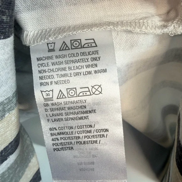 d&co. Striped V-Neck Blouse - Picture 5 of 8